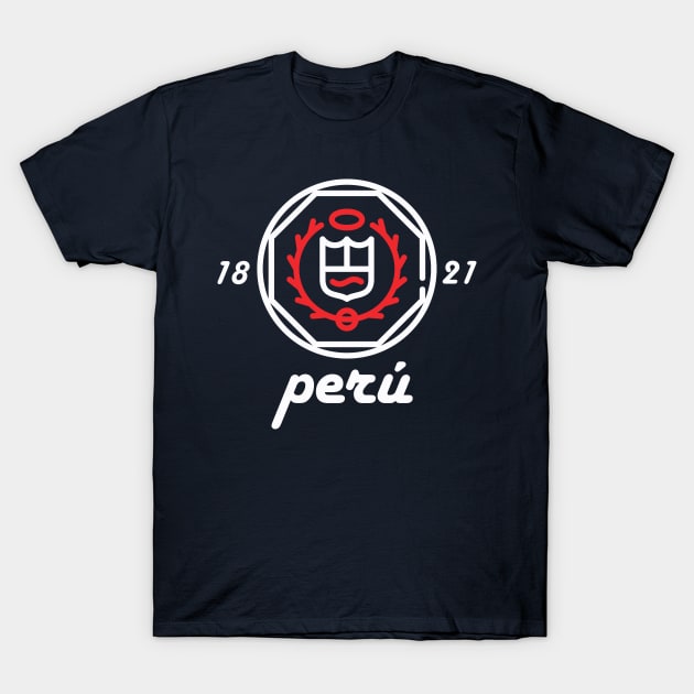 White Peruvian Shield T-Shirt by By_Russso